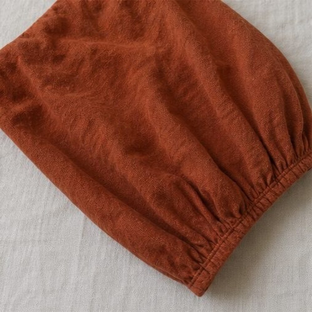 Rust Button Blouse - Picture 5 of 6